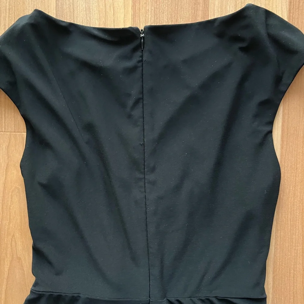 CATO Elegant Black Draped Sleeveless Dress Size 6